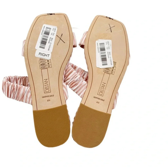 Deltan Sandal Cora Stripe Print Two Band Slides Size 6 NWT - Picture 8 of 10